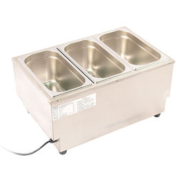 Countertop Food Warmer Snack Food Equipment Electric Bain Marie Three Tank