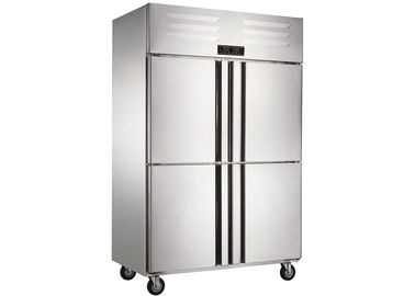 4개의 단단한 문 임시 직원과 가진 두 배 온도 상업적인 냉장고. 범위 0~-15°C/8~-10°C
