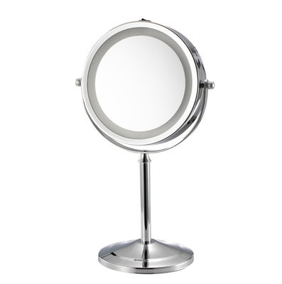 European style fill light dressing table mirror HD double-sided beauty mirror bedroom bathroom metal vanity mirror