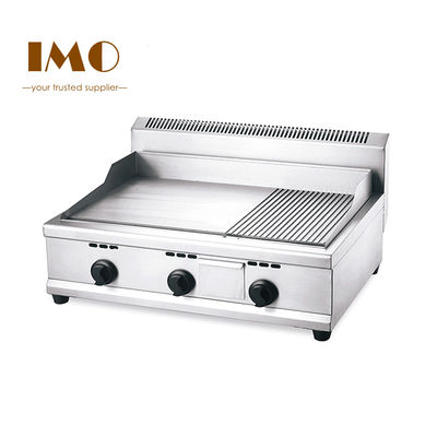 Commercial Stainless Steel Gas Half Griddle Machine Kitchen Equipment