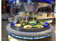 파란 지도된 전시 대중음식점 뷔페 카운터/상업적인 뷔페 서빙 테이블