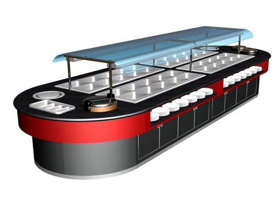 주방용 우드 스무스 핫 7kw, 400L 상업용 뷔페 장비 (워밍 라이트 포함)
