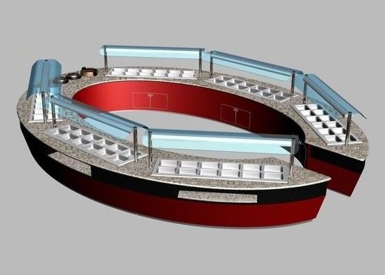상용 뷔페 장비 타원형과 둥근 모양의 조합 레스토랑 뷔페 테이블